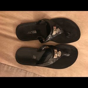 Michael Kors Black Patent Sandals